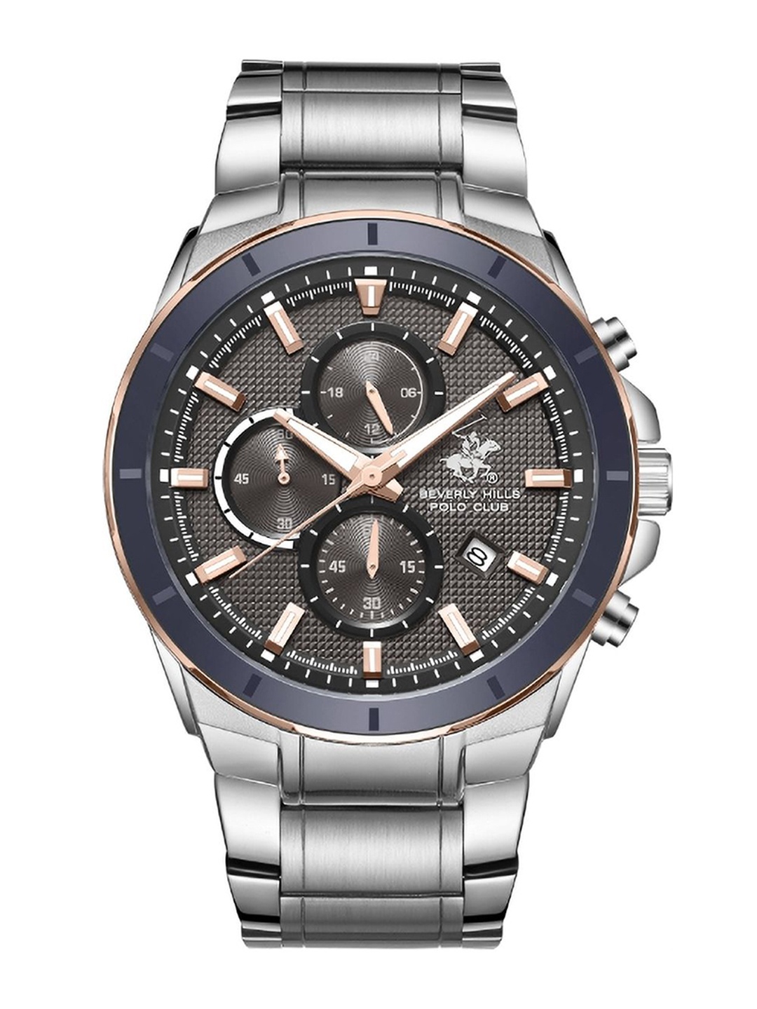 

Beverly Hills Polo Club Men Dial & Bracelet Style Analogue Chronograph Watch BP3598Y.560, Grey
