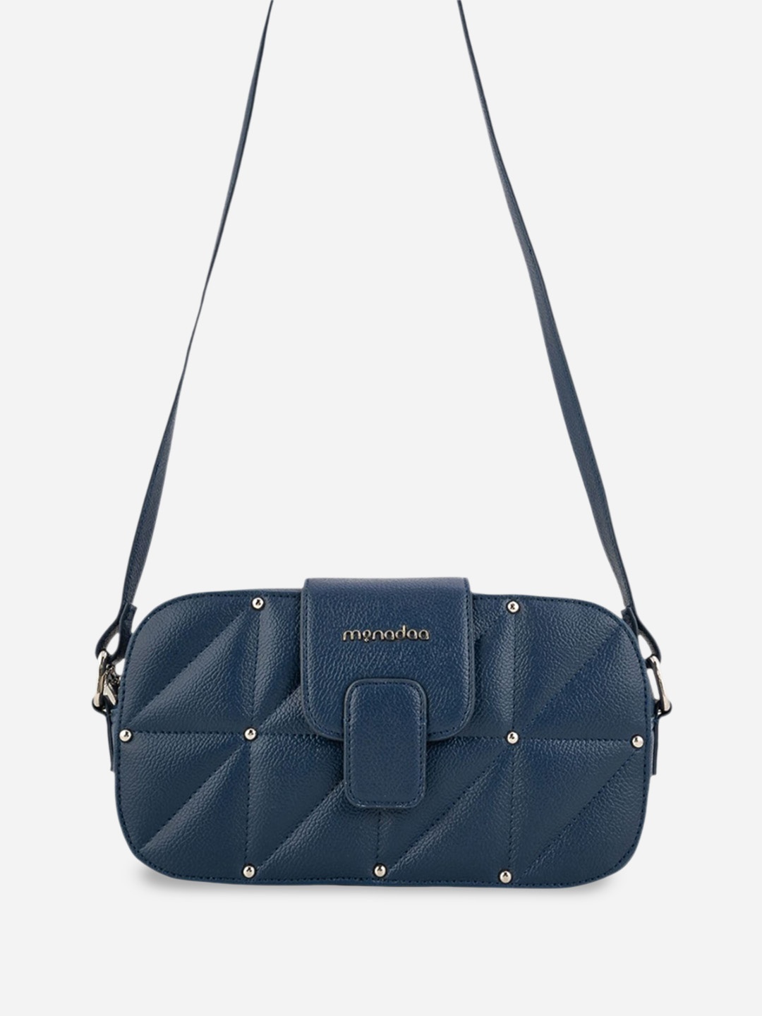 

Monadaa Structured Handheld Bag with Quilted, Blue