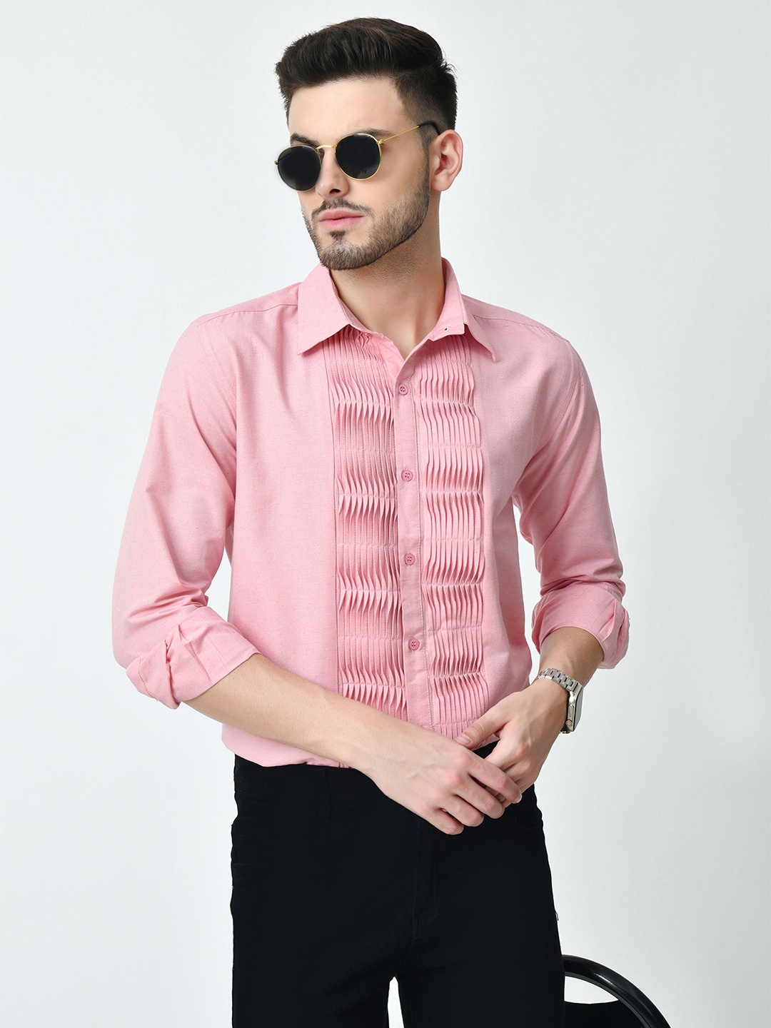 

ALL WAYS YOU Men Standard Opaque Casual Shirt, Pink