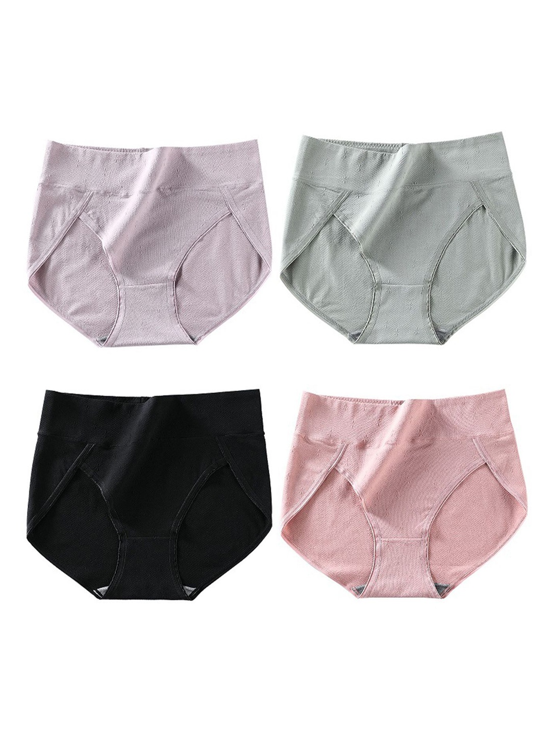 

LULU & SKY Pack Of 4 Cotton Basic Briefs, Black