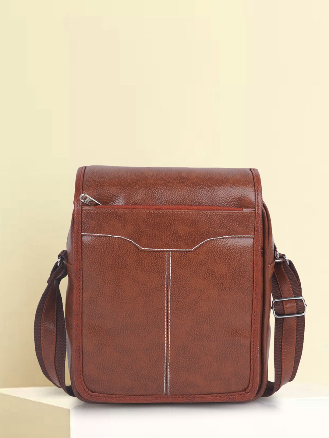 

SPOTIC Men Solid Crossbody Sling Bag, Tan