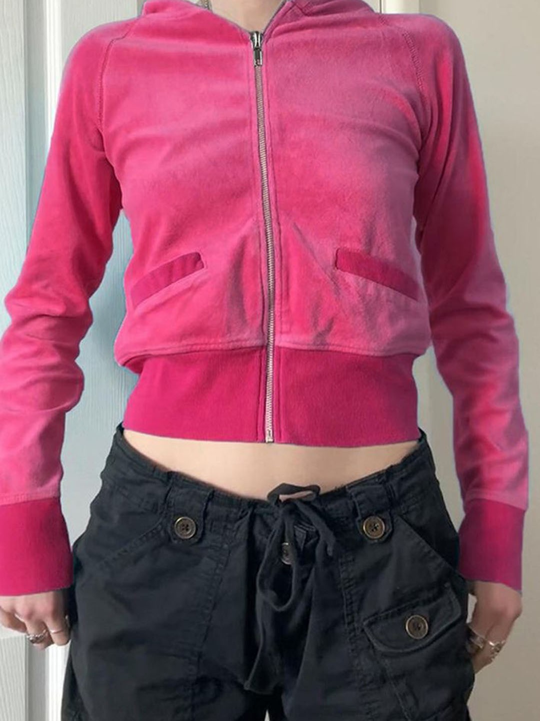 

LULU & SKY Women Crop Bomber Jacket, Pink