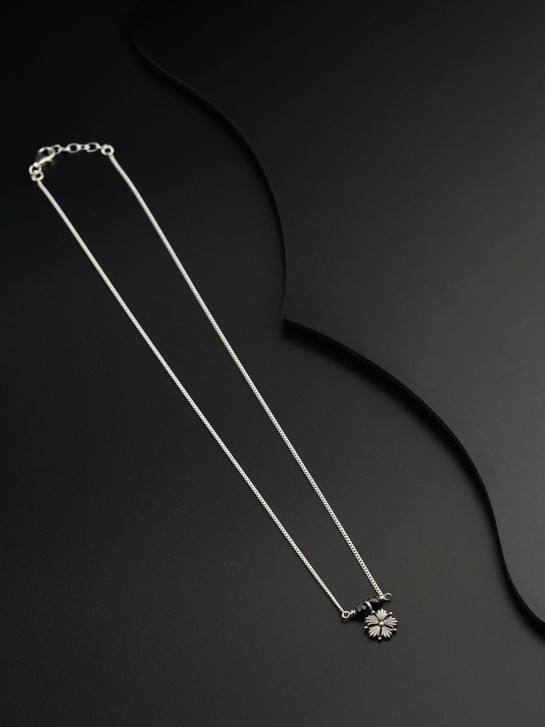

House of Aadyaa Silver Beaded Mangalsutra