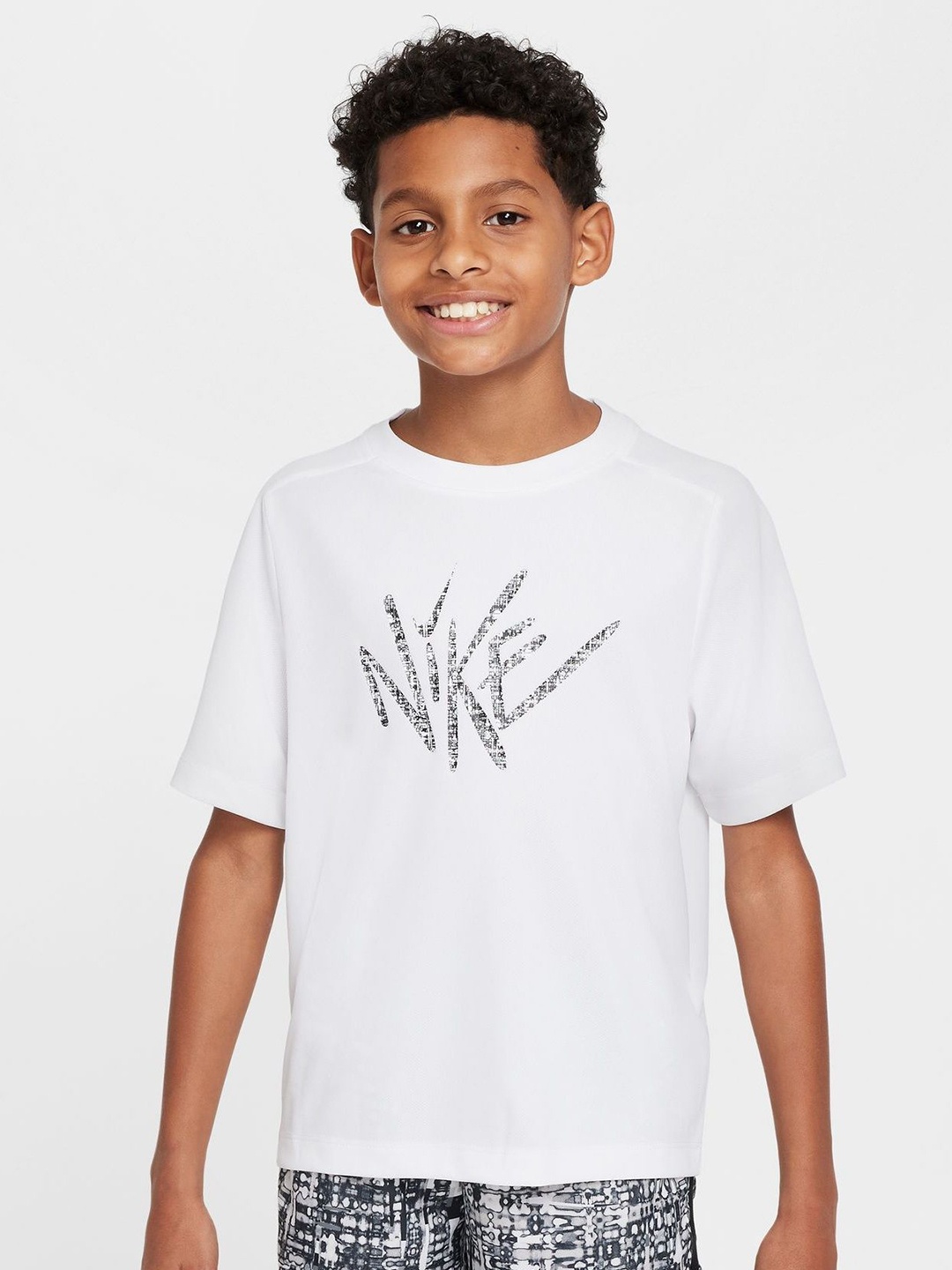 

Nike Multi Older Kids Boys Dri-FIT Typography Printed T-shirt, White