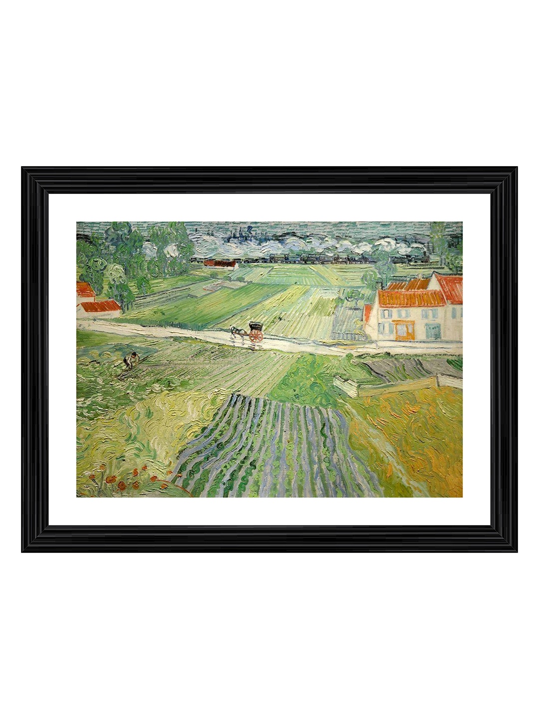 

Adventures India White & Blue Wooden Painting Wall Art