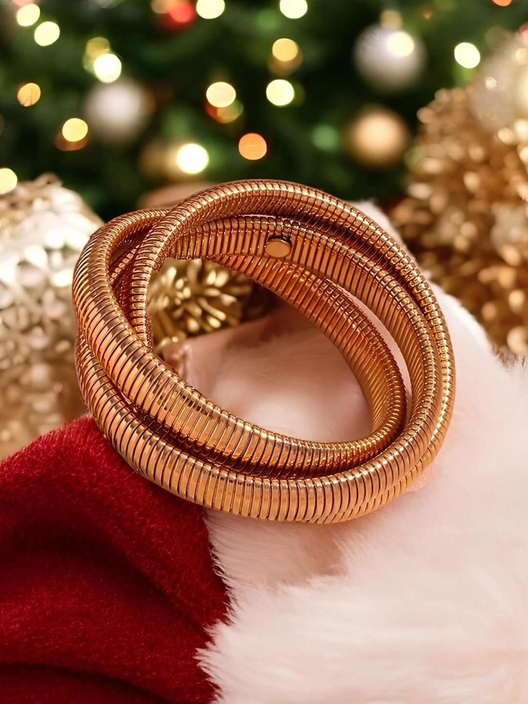 

KARISHMA KREATIONS Gold-Plated Stainless Steel Wraparound Bracelet