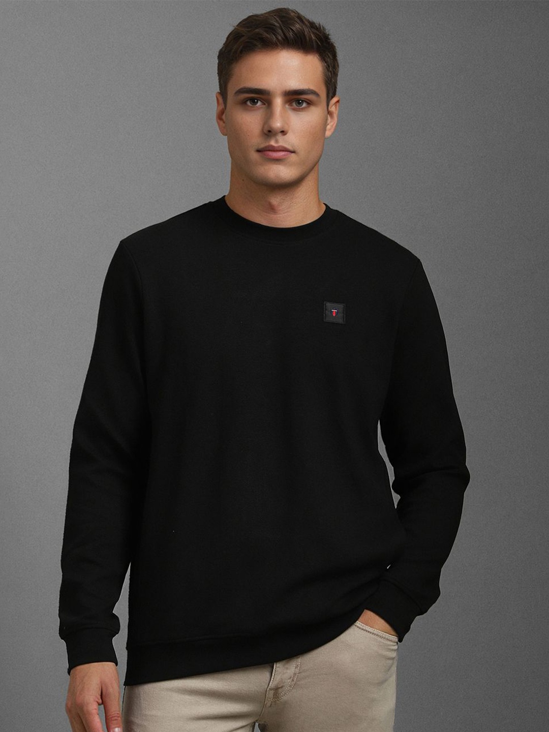 

Louis Philippe Sport Men Sweatshirt, Black