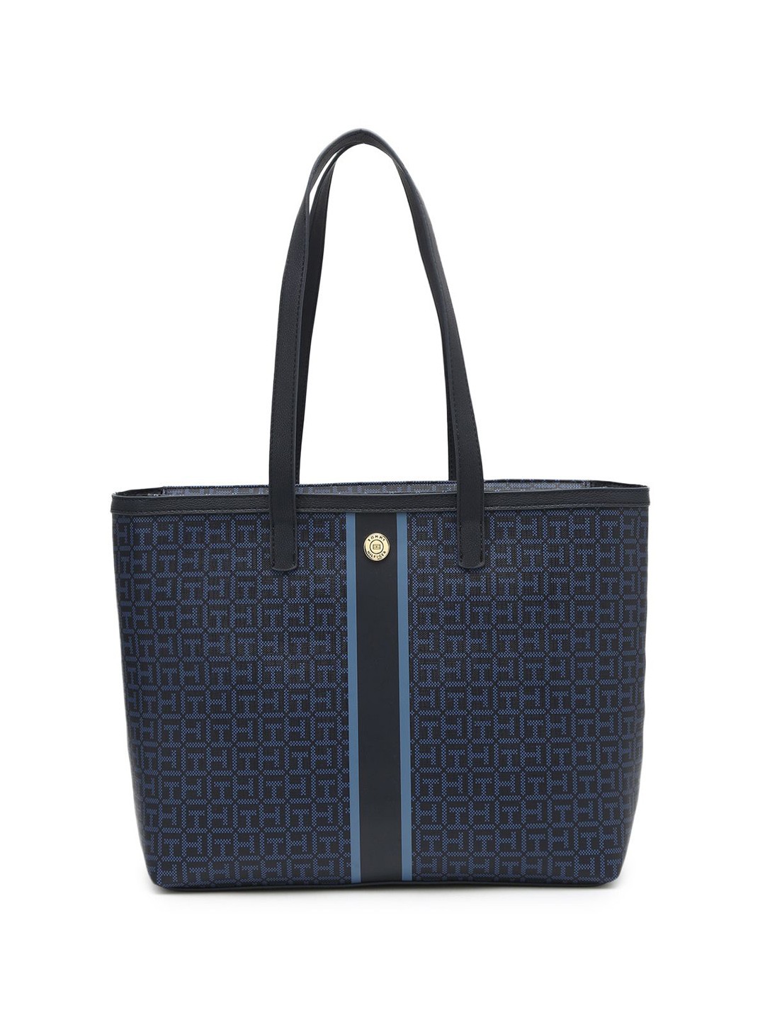 

Tommy Hilfiger Women Brand Logo Printed Shopper Tote Bag, Navy blue