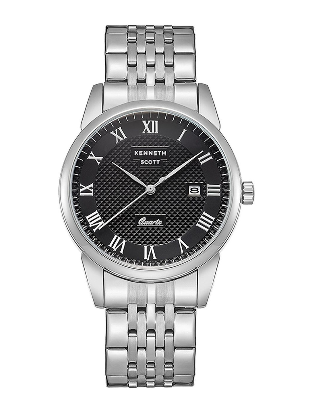 

KENNETH SCOTT Men Dial & Stainless Steel Bracelet Style Straps Analogue Watch K23030-SBSB, Black