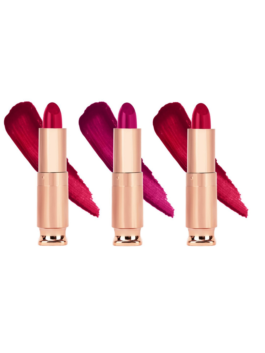 

krayons Set Of 3 Long Lasting Matte Lipsticks For Hydrating & Moisturizing - 3.5 g Each, Pink