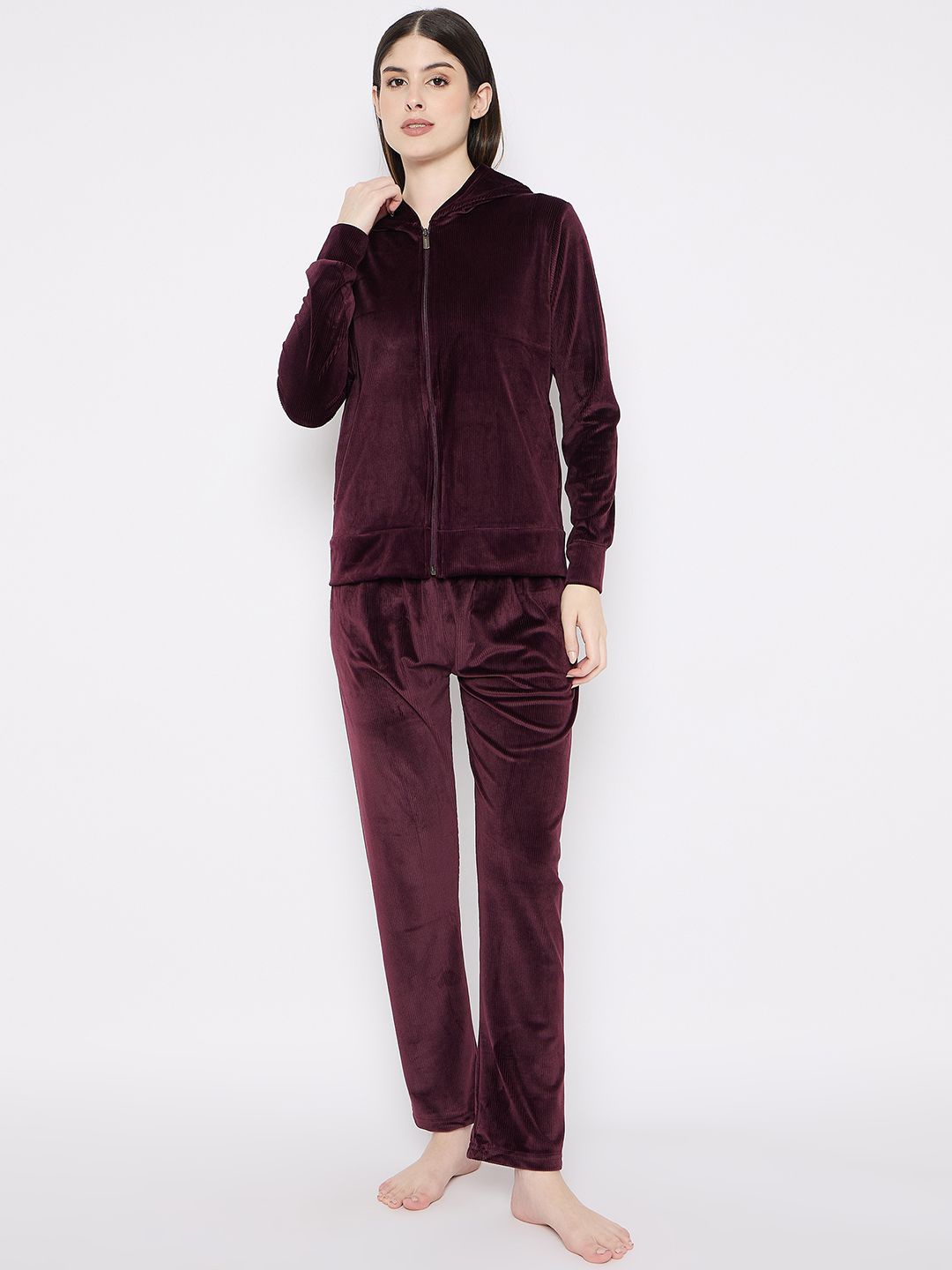 

Camey Women Full Sleeve Night suit, Brown