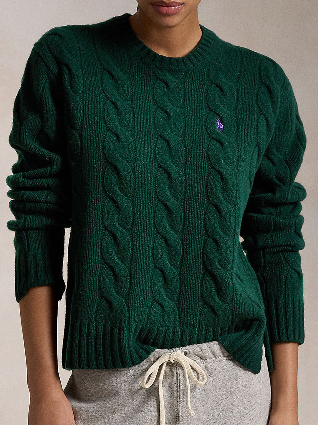 

Polo Ralph Lauren Classic Fit Cable-Knit Sweater, Green
