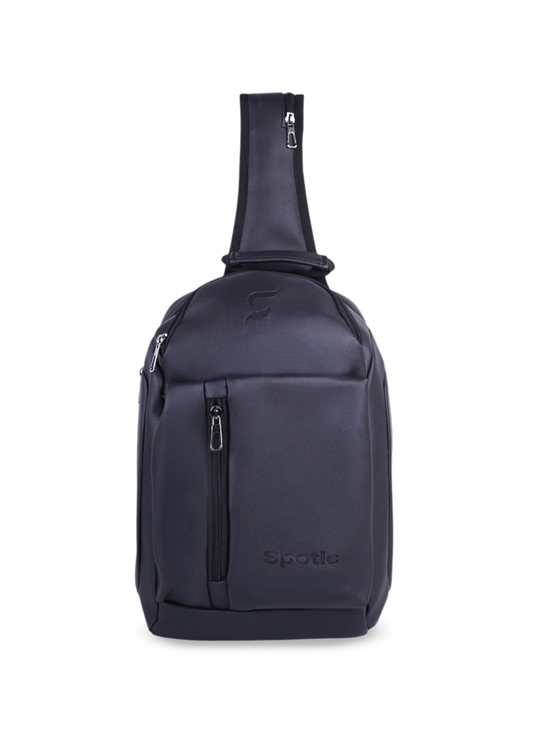 

SPOTIC Unisex Solid Crossbody Sling Bag, Black