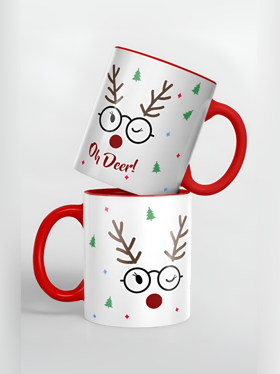 

macmerise Unisex Red Cups and Mugs, White