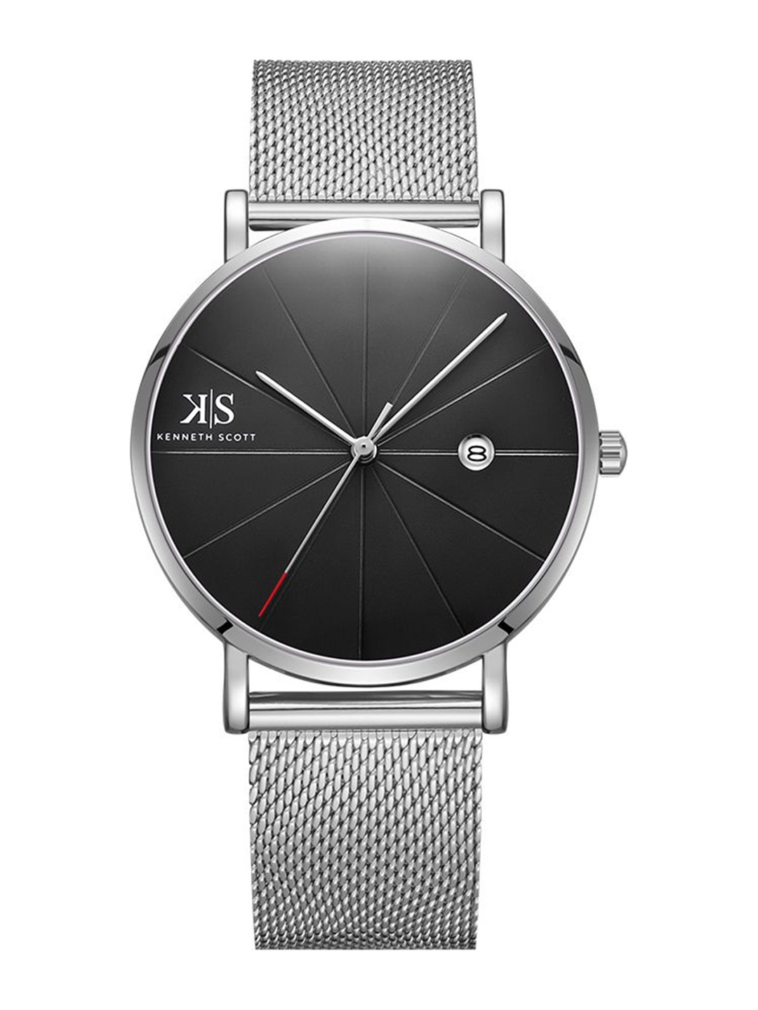 

KENNETH SCOTT Men Dial & Stainless Steel Straps Analogue Watch K22013-SMSB, Silver