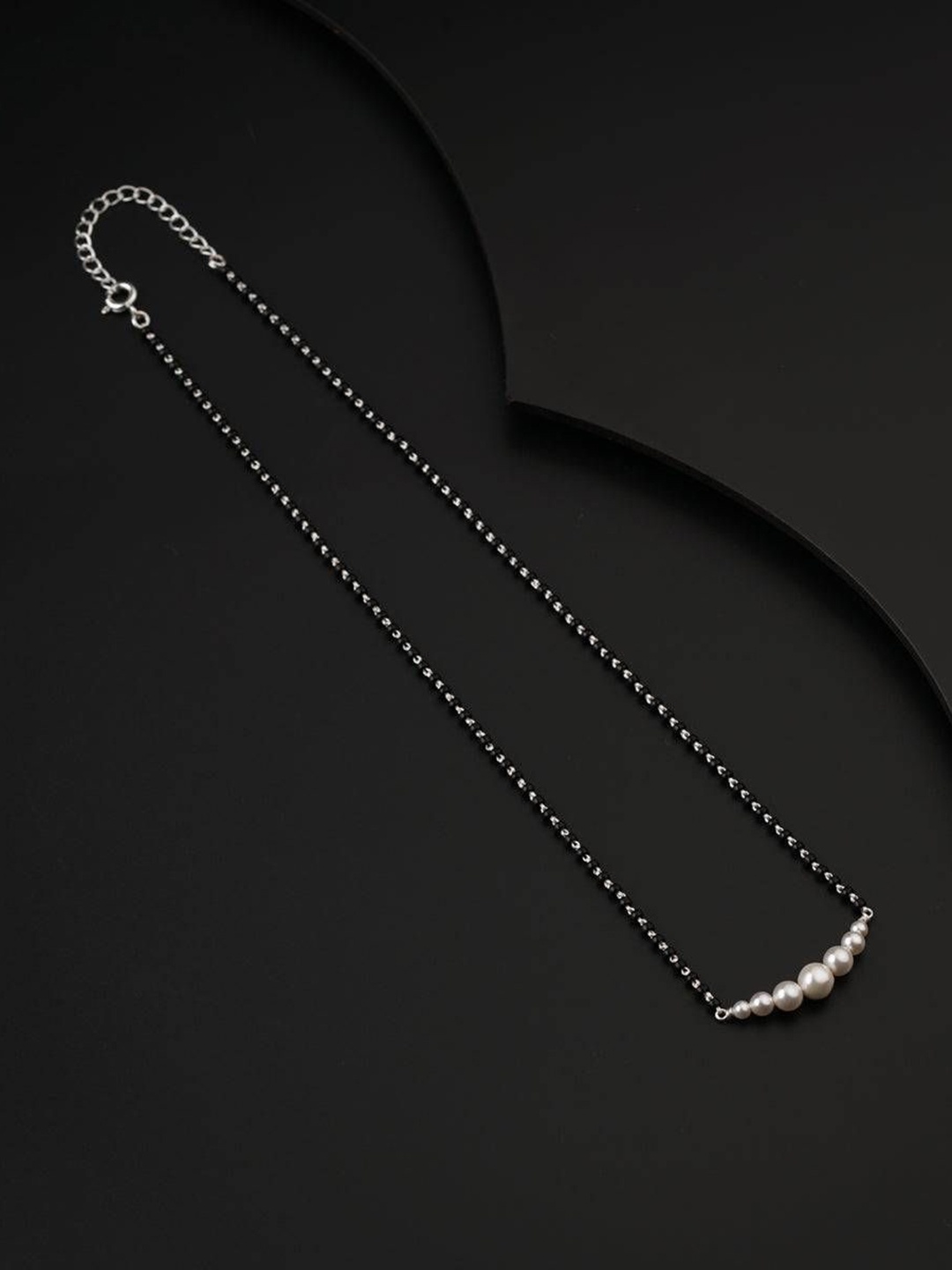 

House of Aadyaa Silver Beaded Mangalsutra