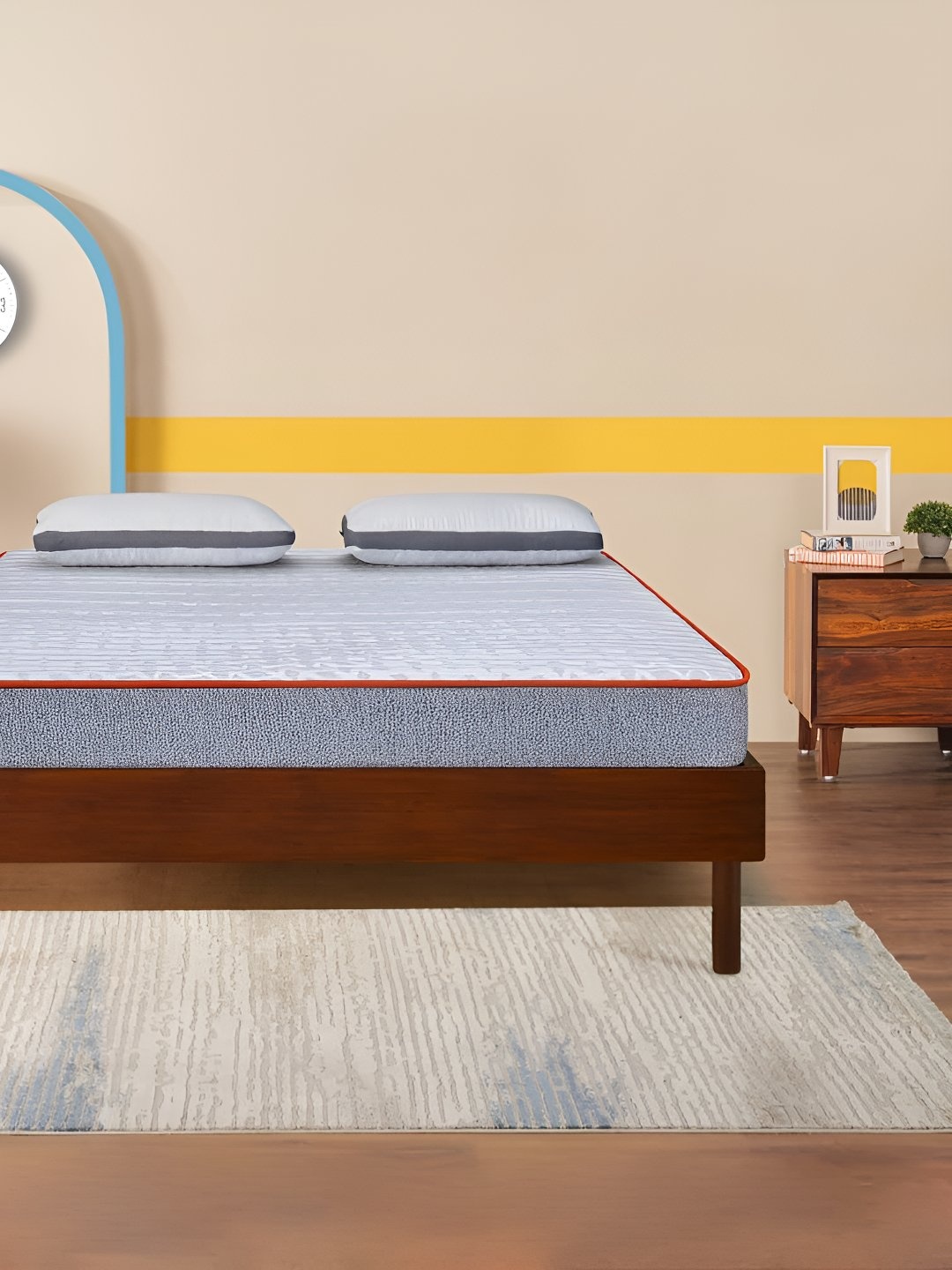 

Sleepyhead LUNA - Medium Firm 6 inch Double Pocket Spring Mattress (L x W:75inch x 48inch), Grey