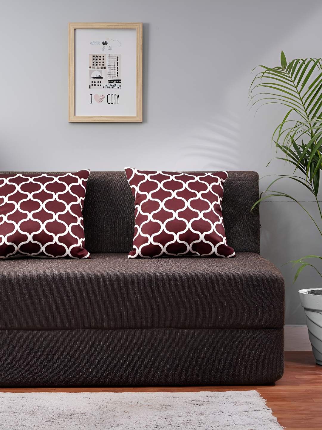 

Solis Primus Comfort for all Brown Foam Fold Out Sofa Cum Bed, Coffee brown