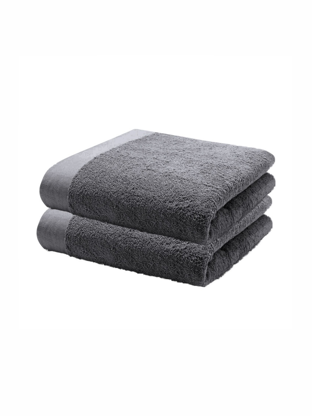 

HOME PLUS STUDIOS Grey 2 Cotton 650 GSM Bath Towel