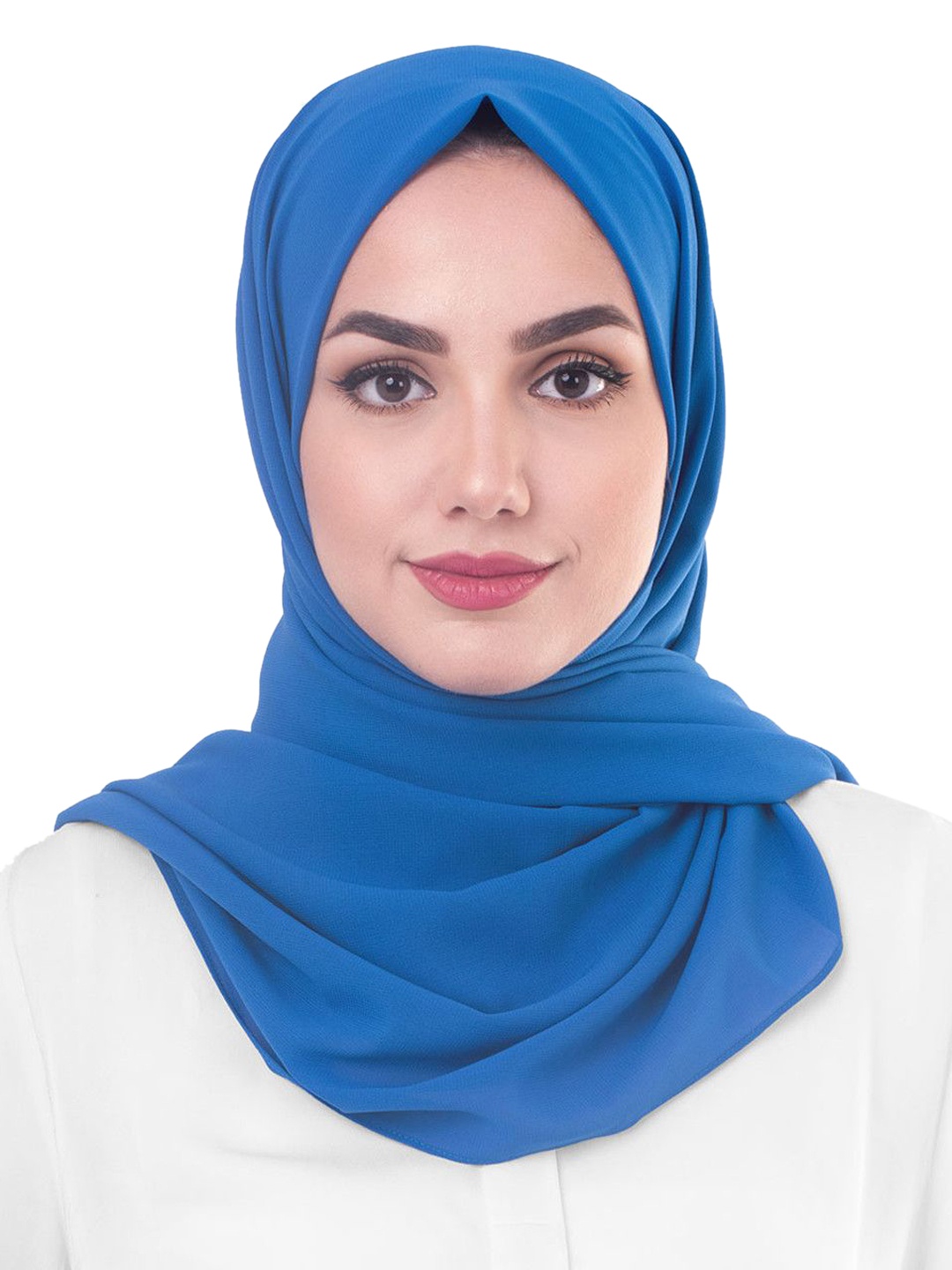 

IDH London Cotton Round Neck Hijab Burqa, Blue