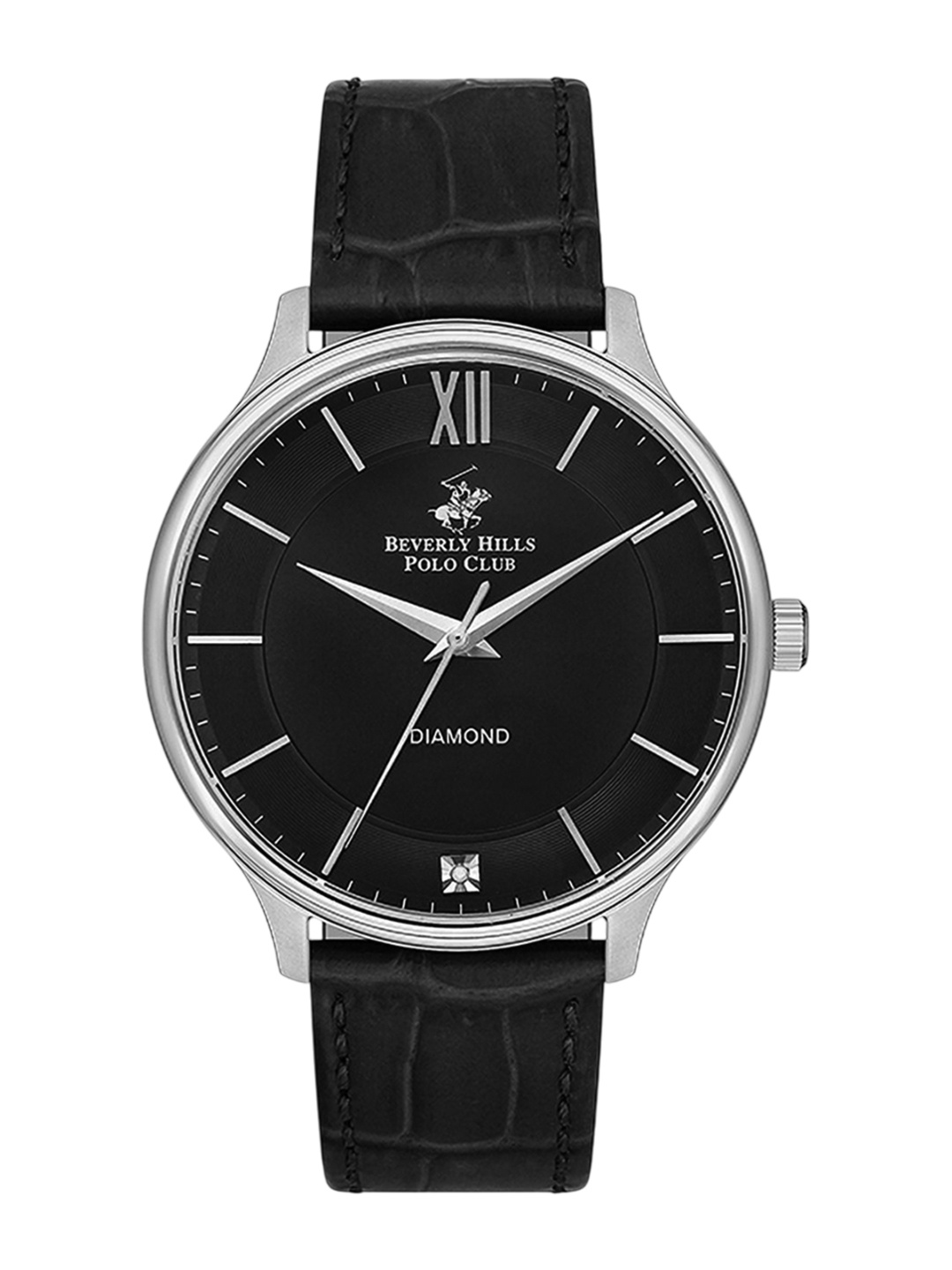 

Beverly Hills Polo Club Men Dial & Leather Straps Analogue Watch BP3308X.351, Black