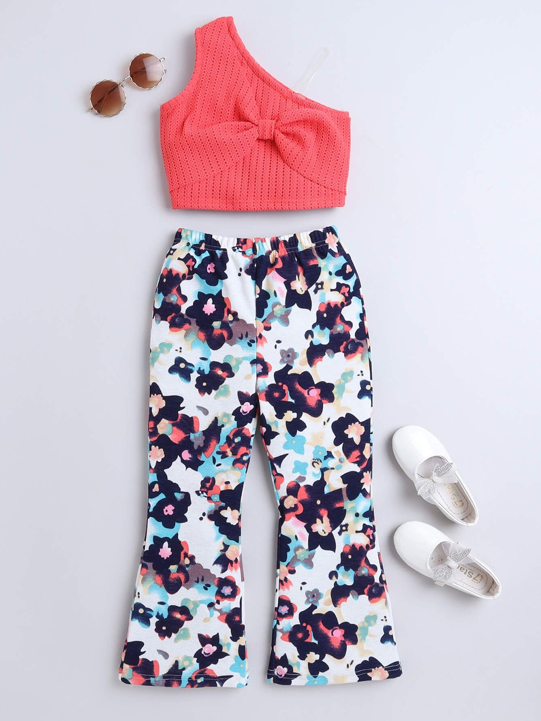 

taffykids Girls Top with Trousers, Red
