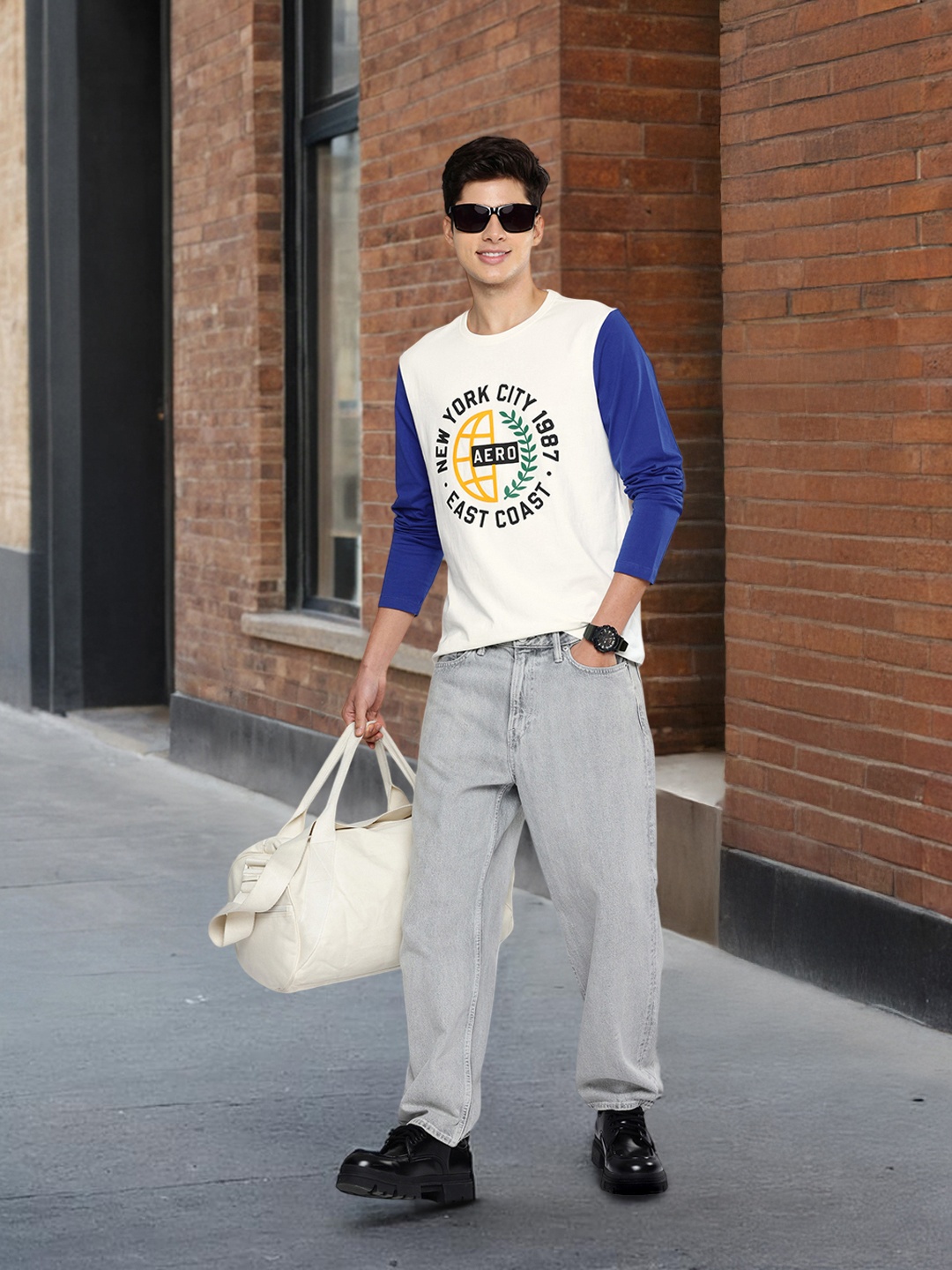 

Aeropostale Pure Cotton Typography Printed T-shirt, White