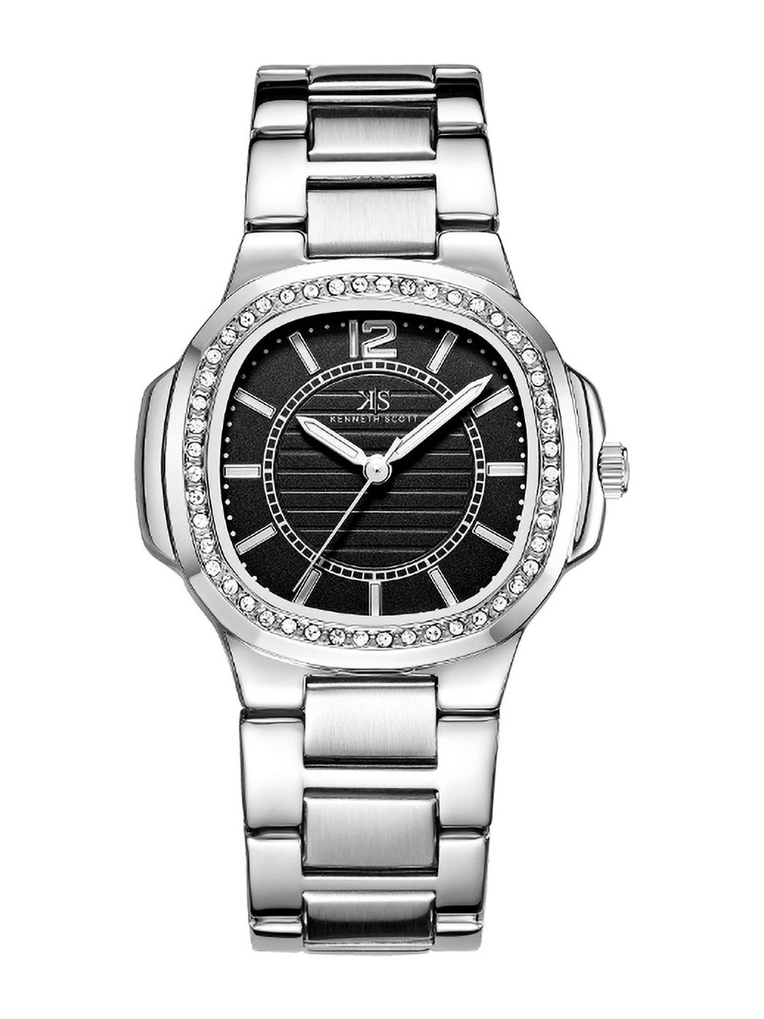 

KENNETH SCOTT Women Textured Analogue Multi Function Watch K24507-SBSB, Black