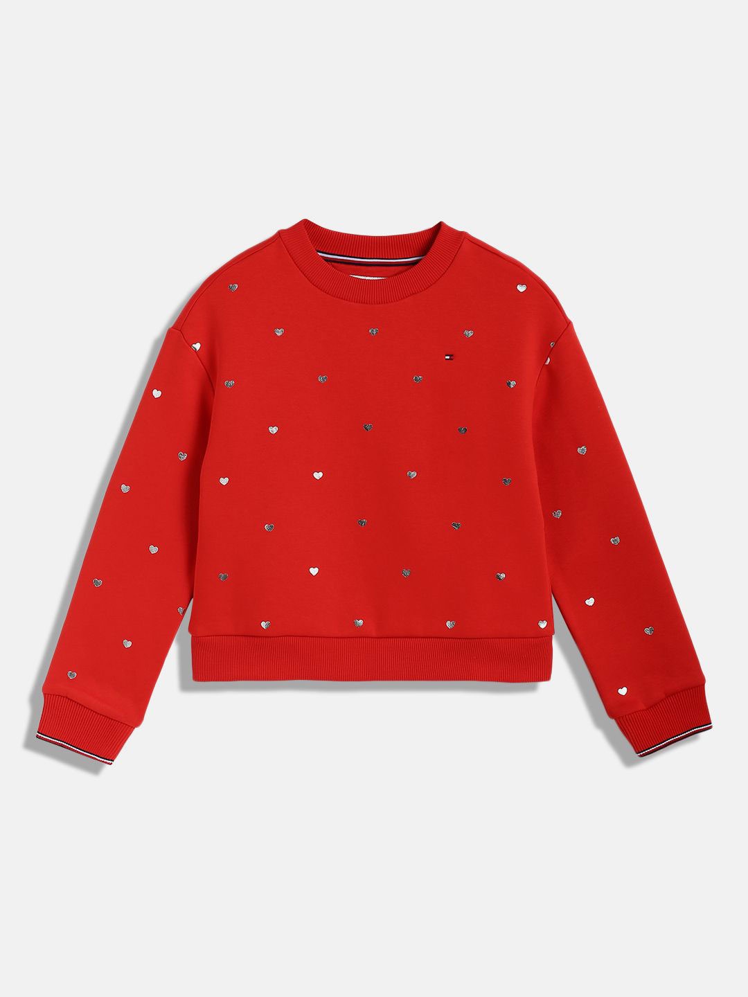 

Tommy Hilfiger Girls Embellished Pullover Cotton Sweatshirt, Red