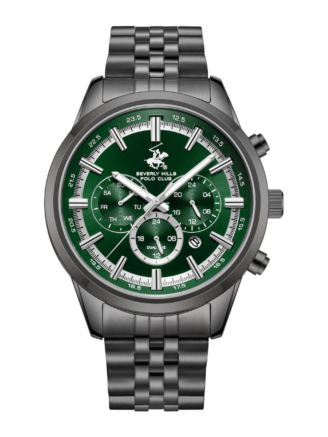 

Beverly Hills Polo Club Men Patterned Analogue Chronograph Watch BP3611Y.680, Green