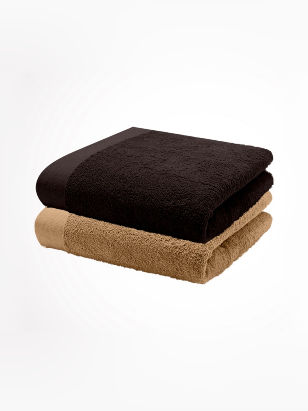 

HOME PLUS STUDIOS Beige & Brown 2 Cotton 650 GSM Bath Towel