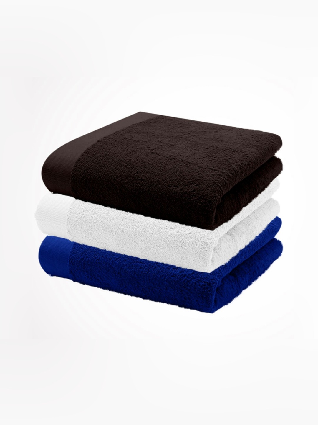 

HOME PLUS STUDIOS Blue & Brown 3 Cotton 650 GSM Bath Towel
