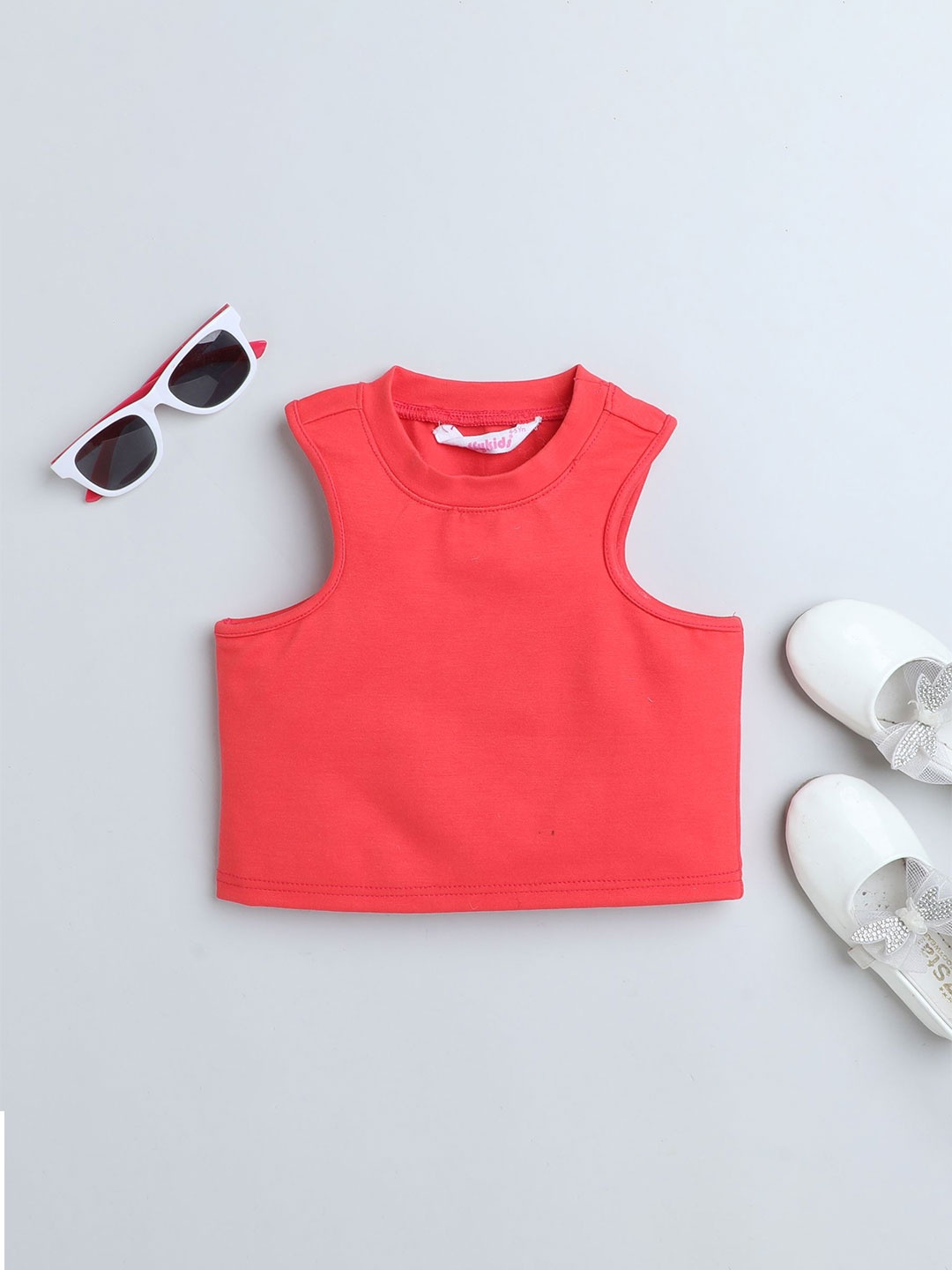 

taffykids Extended Sleeves Boxy Top, Red