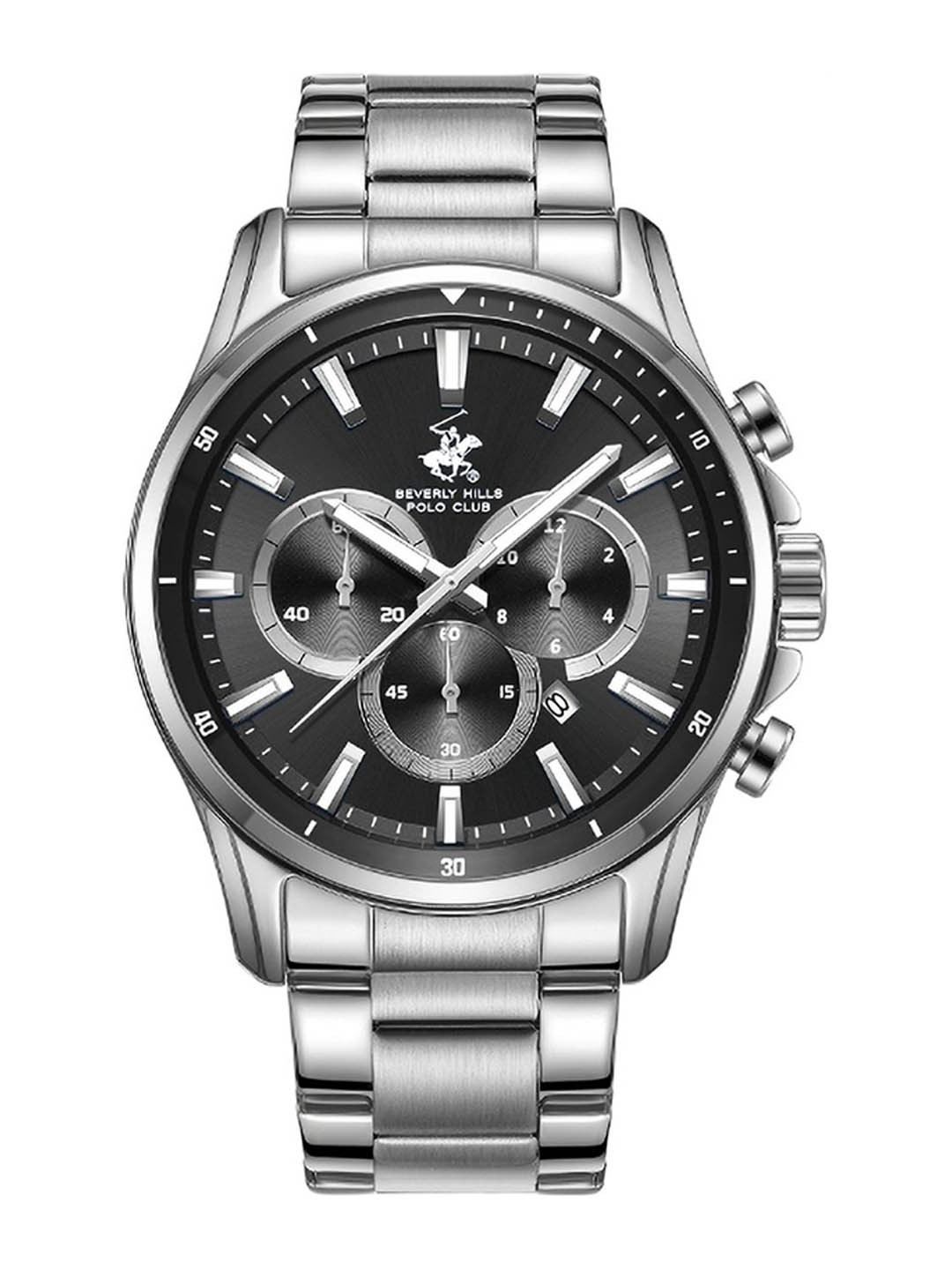 

Beverly Hills Polo Club Men Dial & Straps Analogue Chronograph Watch BP3621Y.350, Black