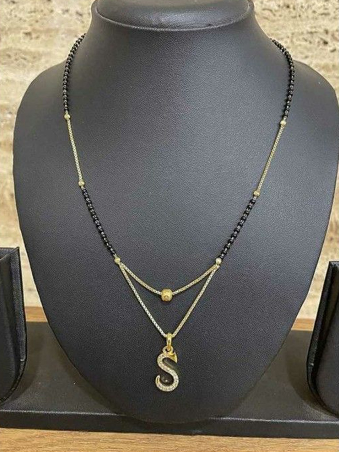 

Wynona Set Of 2 Gold-Plated Artificial Beads Mangalsutra