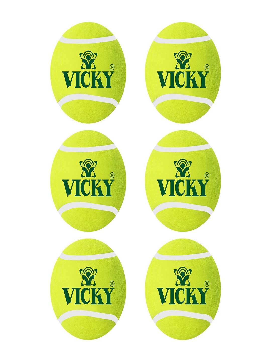 

Vicky Sports Set Of 6 Premium Light Cricket Ball, Yellow