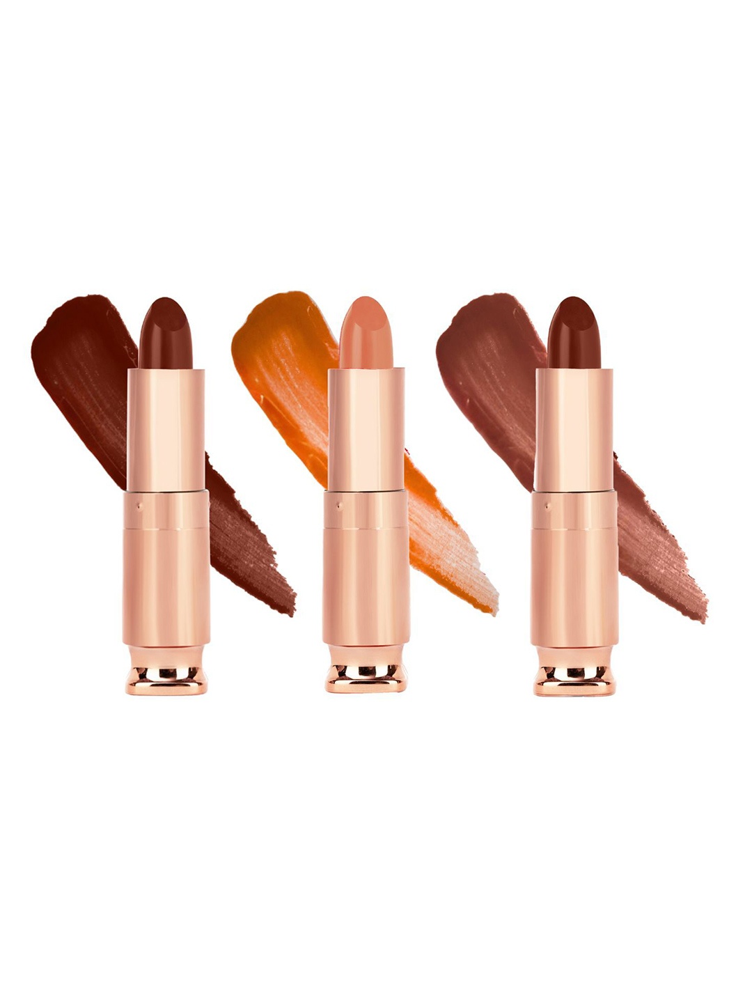 

krayons Set Of 3 Classy Long Stay Matte Lipstick- 3.5 g Each- 167- 162- 111, Brown