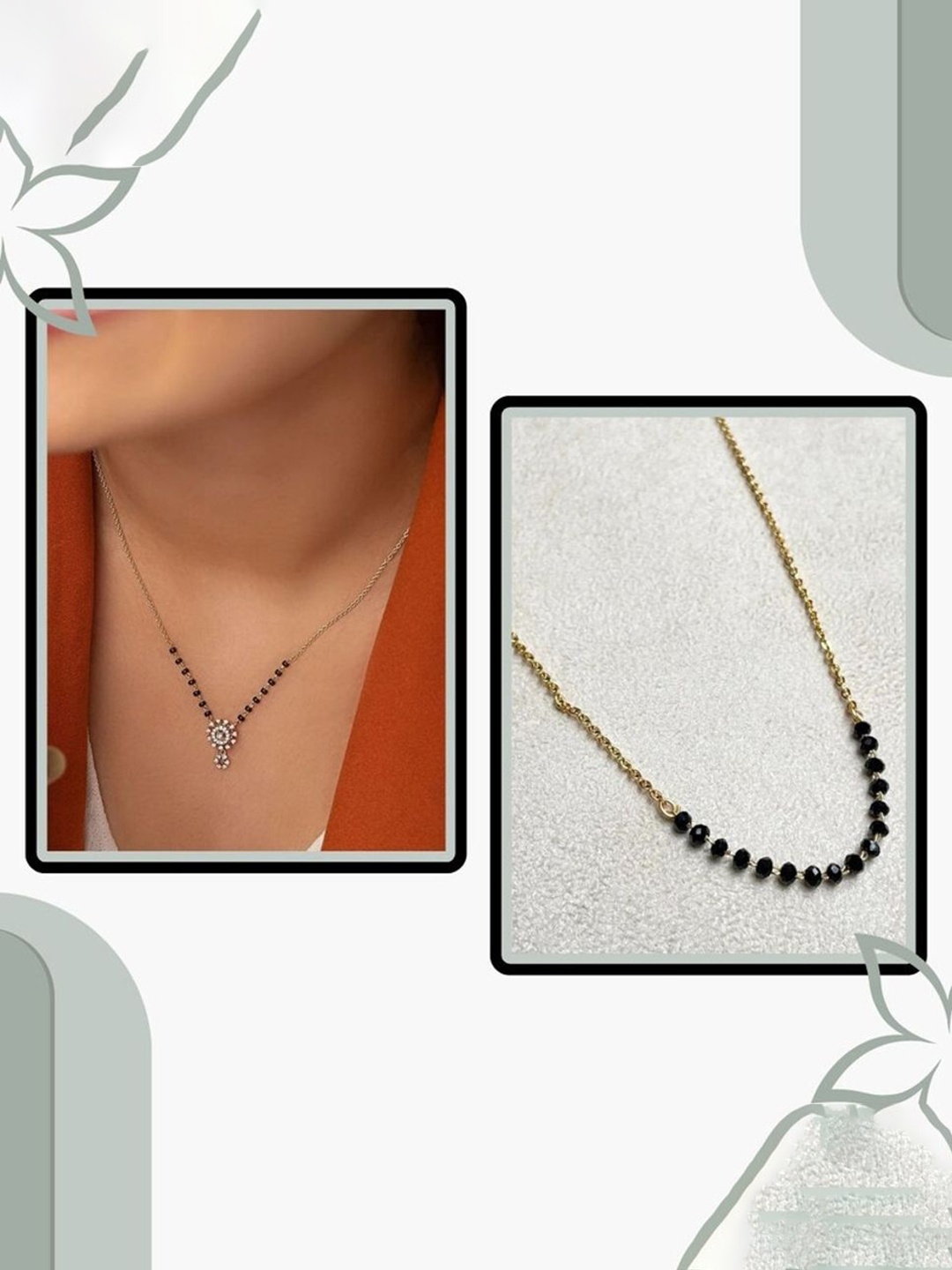 

Wynona Set Of 2 Gold-Plated Beaded Mangalsutras
