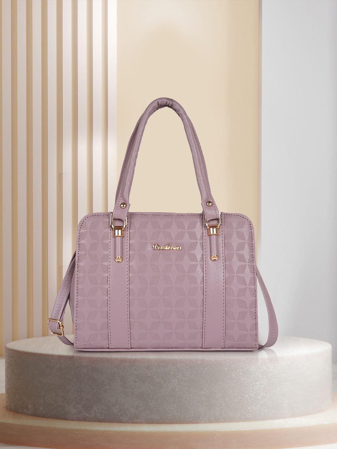 

SPOTIC Women Textured Structured Shoulder Bag, Mauve