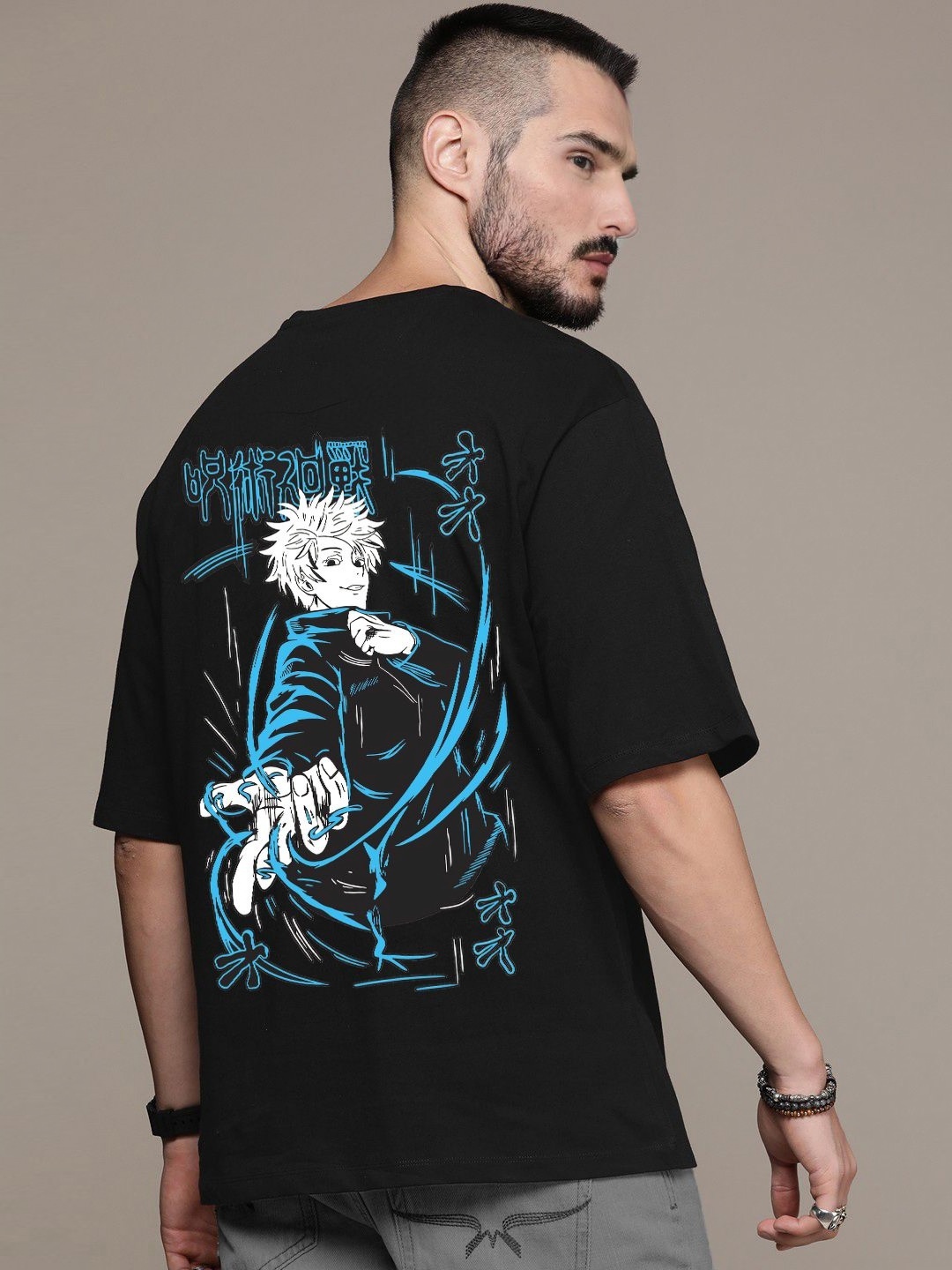 

Manlino Unisex Printed Pockets T-shirt, Black