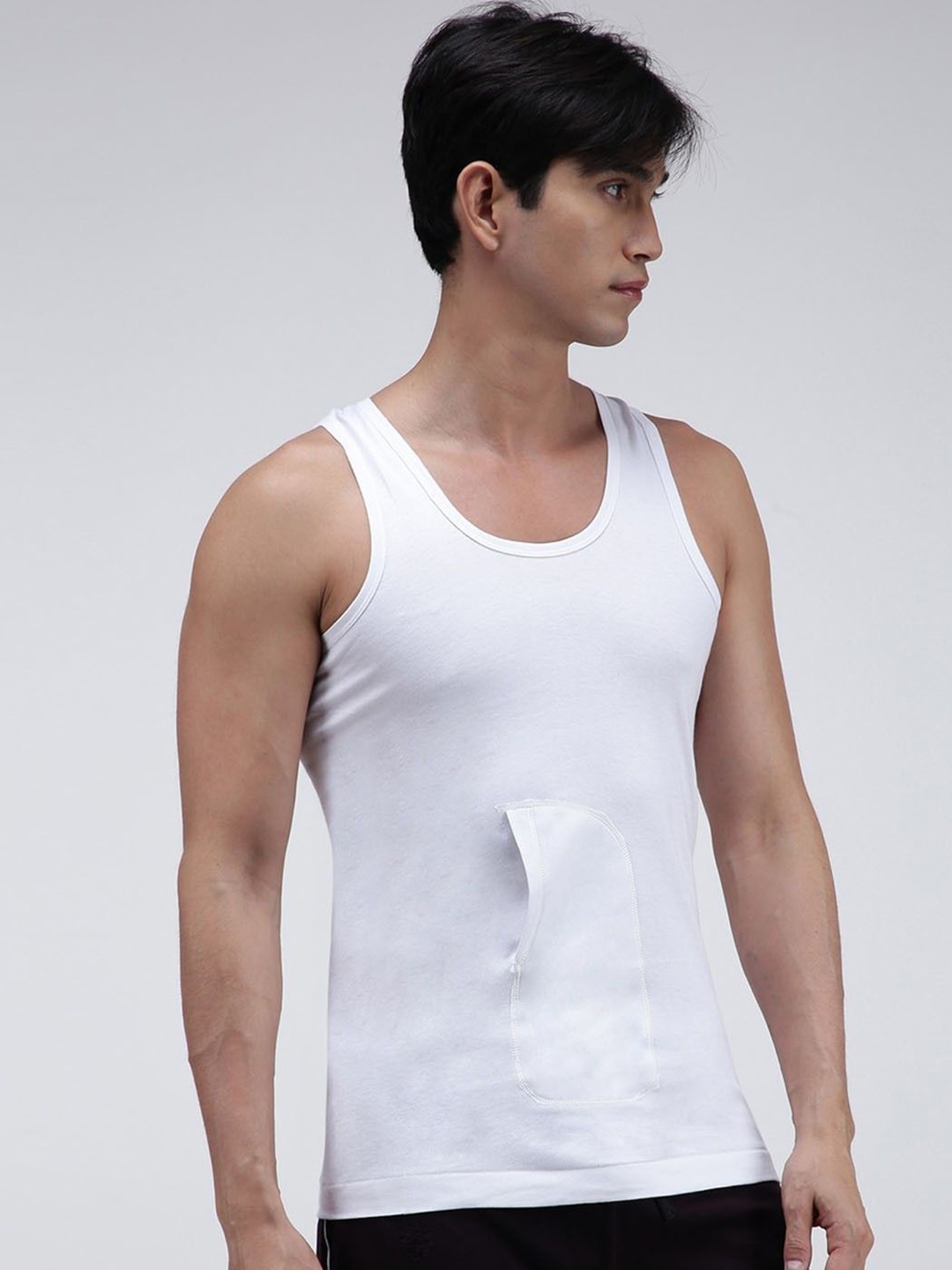 

AMUL COMFY Pack Of 3 Pure Cotton Basic Vests Comfy-Interlock-PKT-White-RN-3-95