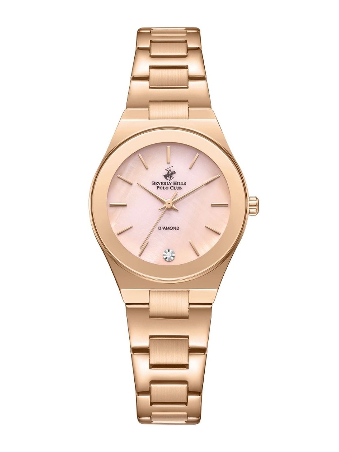 

Beverly Hills Polo Club Women Mother of Pearl Dial Reset Time Analogue Watch BP5044Y.410, Pink