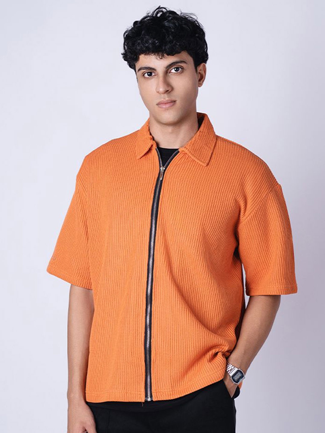 

Hop Head Coral Zip-Up Jacket, Orange