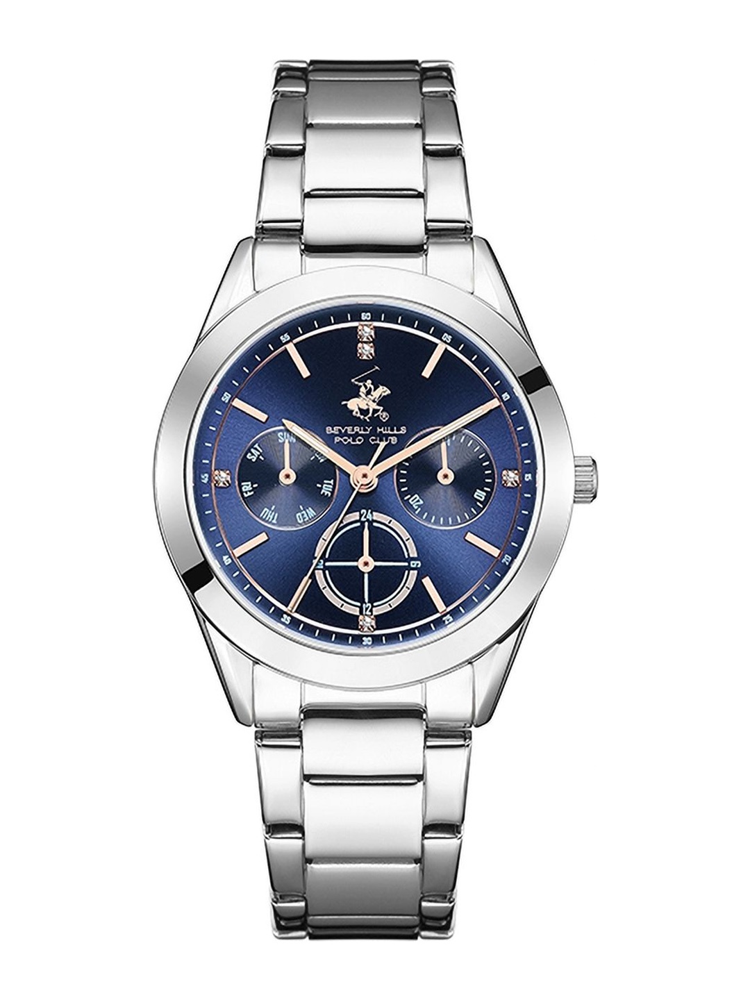 

Beverly Hills Polo Club Women Skeleton Dial Analogue Chronograph Watch BP3603Y.390, Blue