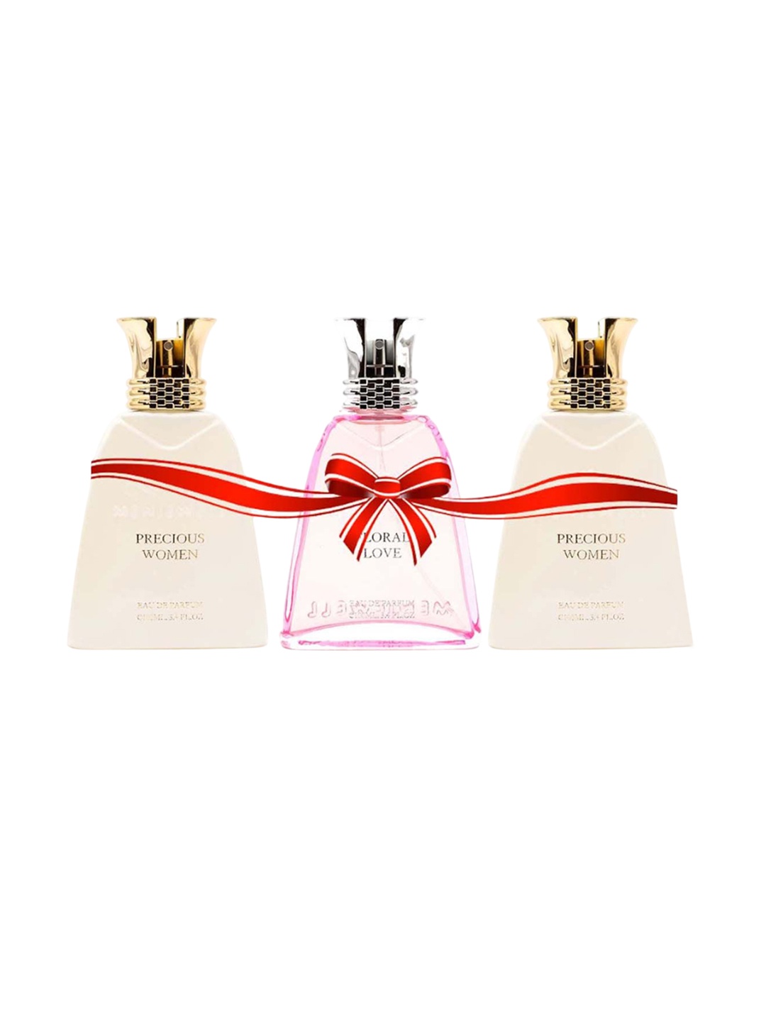 

Menjewell Set Of 3 2-Women Precious Women & Floral Love Eau De Parfum- 100 ml Each, Multi