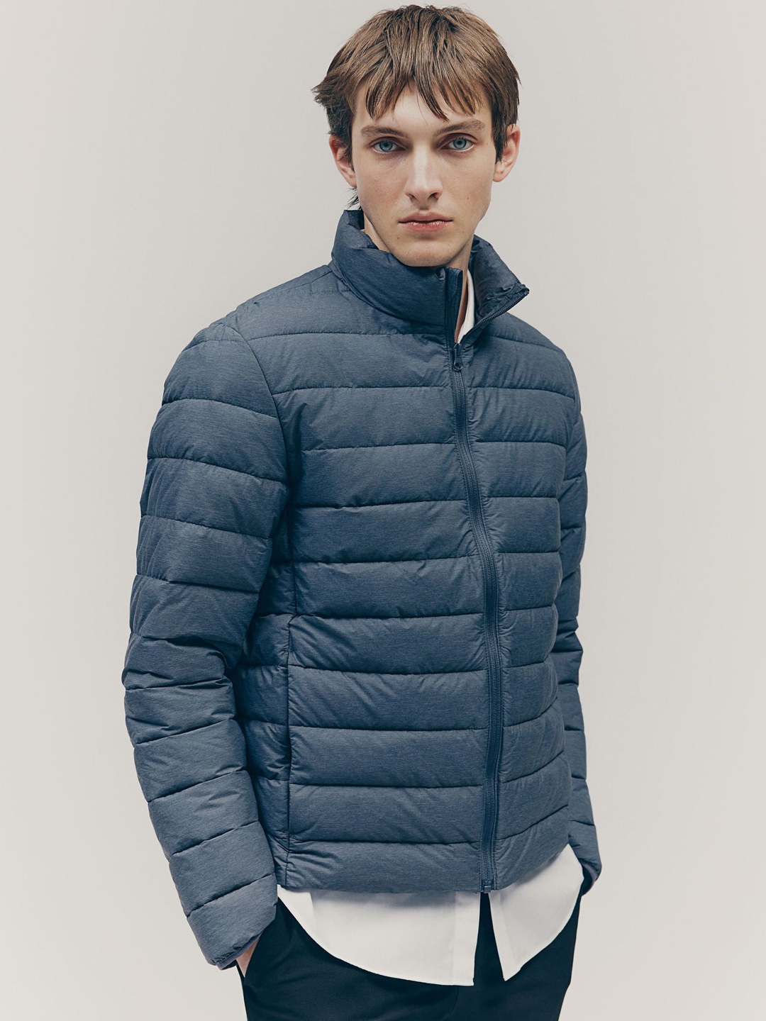 

H&M Slim Fit Lightweight puffer jacket, Grey