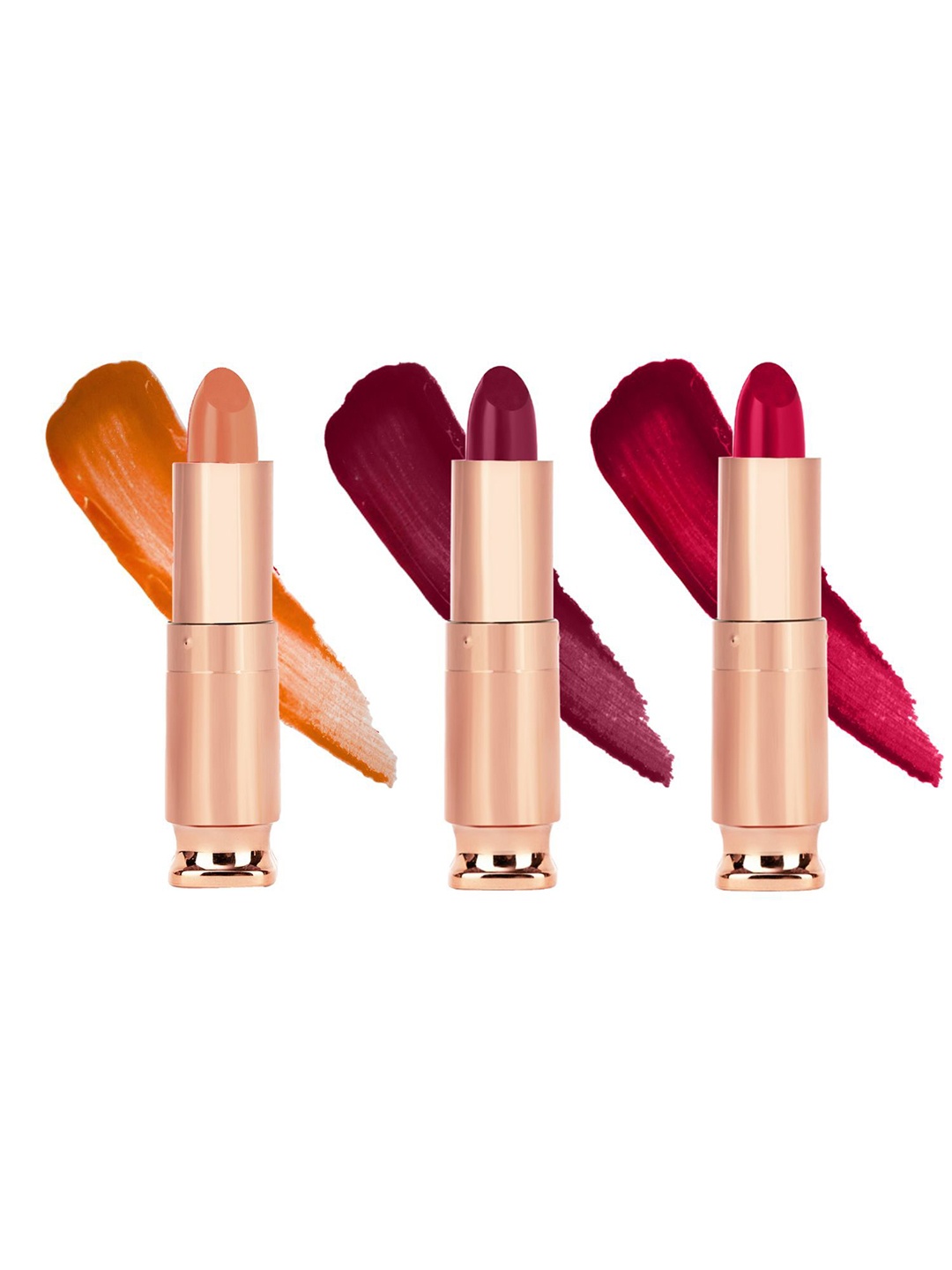 

krayons Set Of 3 Classy Long Stay Matte Lipstick 3.5 g Each - 162 - 196 - 152, Red