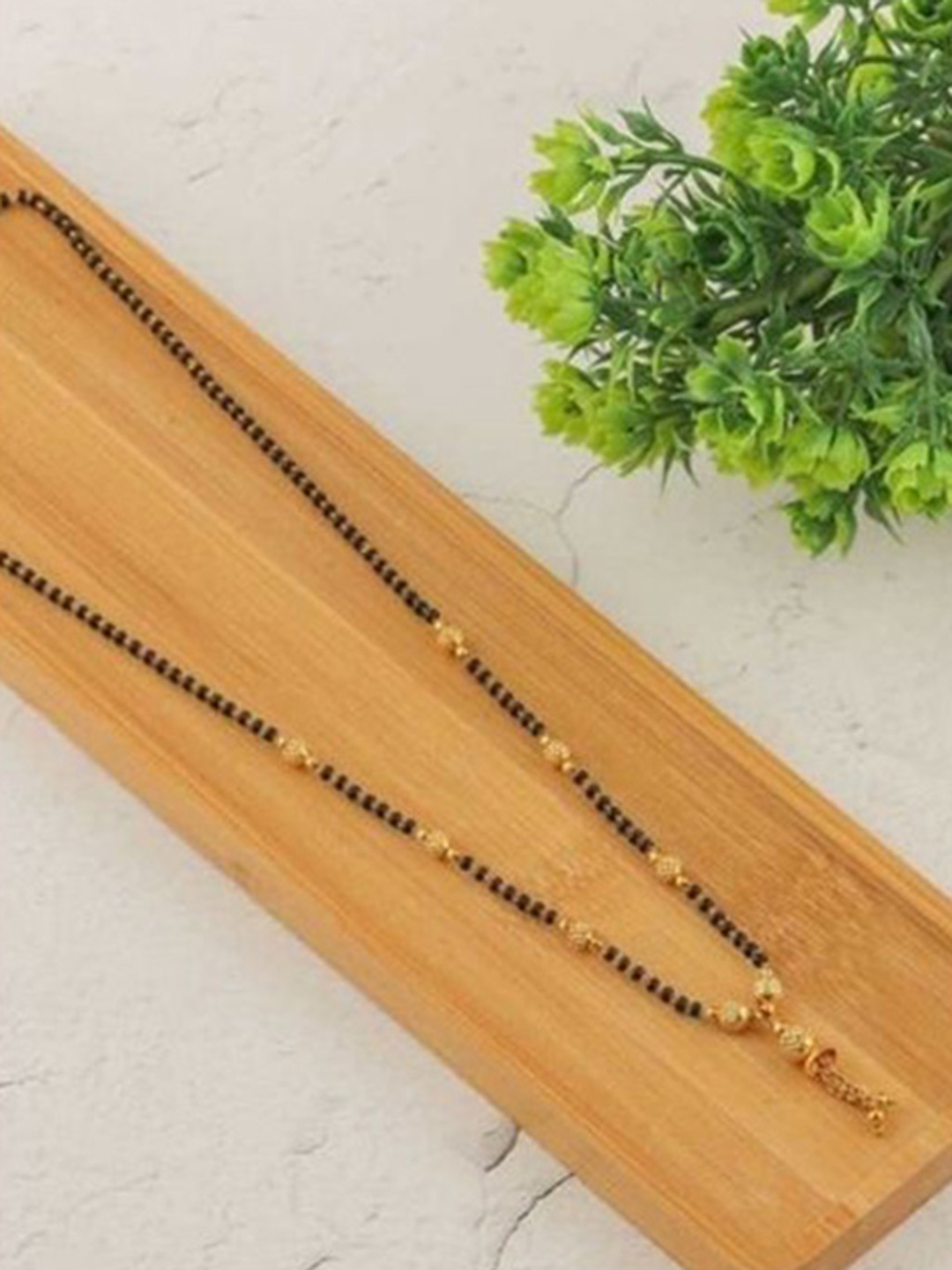

Wynona Set of 2 Gold Plated Artificial Beaded Mangalsutra