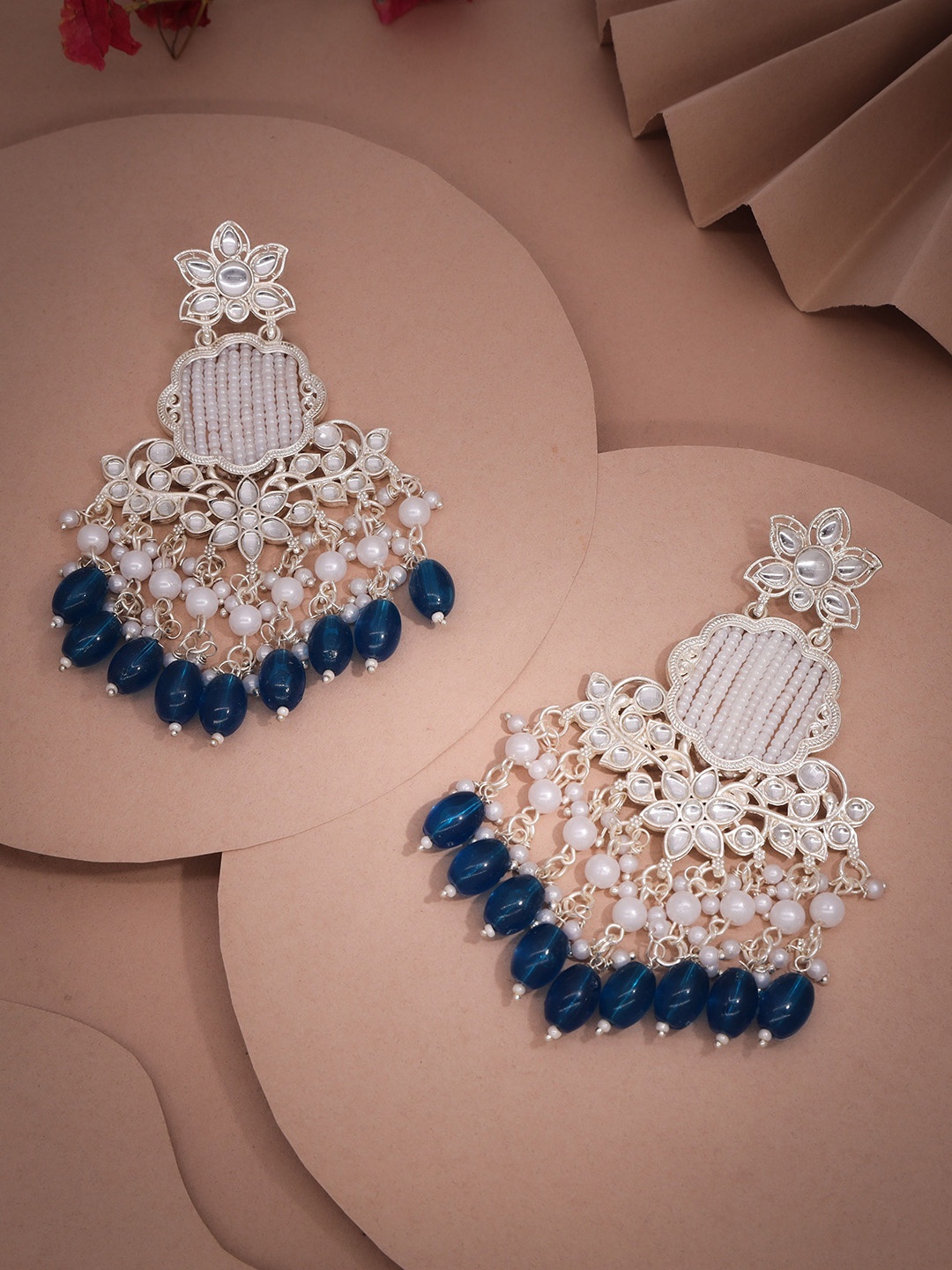 

Brado Jewellery Floral Drop Earrings, Blue