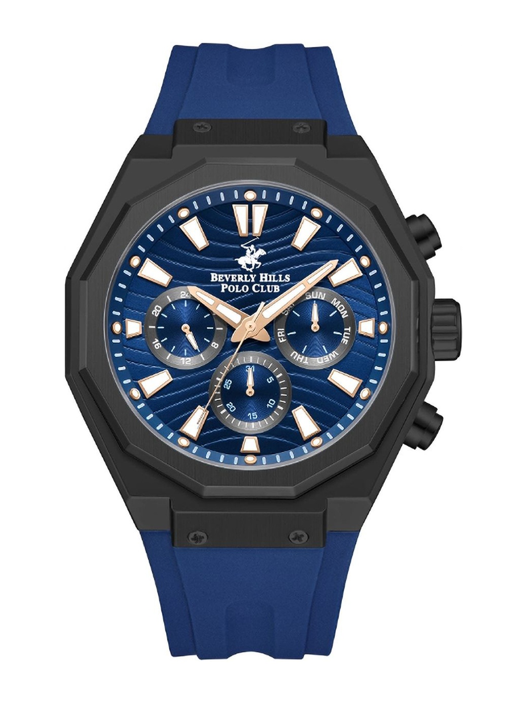 

Beverly Hills Polo Club Men Straps Analogue Multi Function Watch BP5010Y.899, Blue